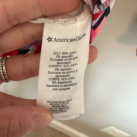 American Girl Kids Feeling Fierce Jacket Size Large Geometric Zip Front Hooded - Picture 6 of 9